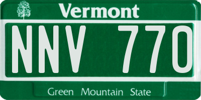 VT license plate NNV770