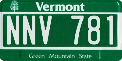 VT license plate NNV781