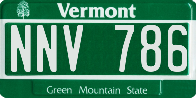 VT license plate NNV786