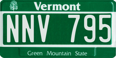 VT license plate NNV795