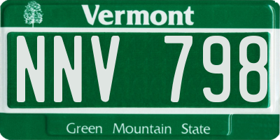 VT license plate NNV798