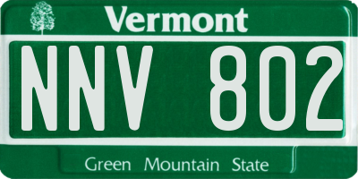 VT license plate NNV802
