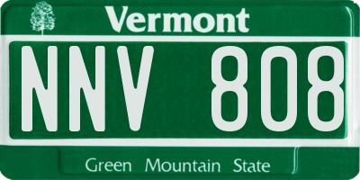 VT license plate NNV808
