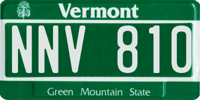 VT license plate NNV810