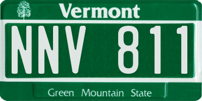 VT license plate NNV811