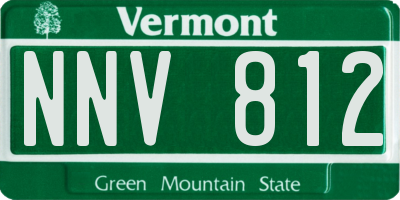VT license plate NNV812