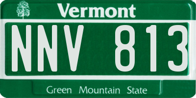VT license plate NNV813
