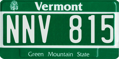 VT license plate NNV815