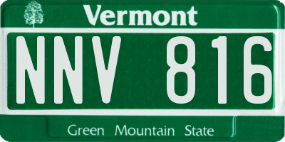 VT license plate NNV816