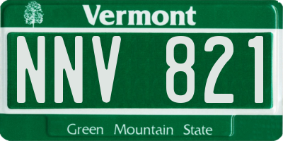 VT license plate NNV821