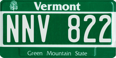 VT license plate NNV822