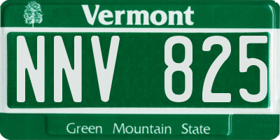 VT license plate NNV825