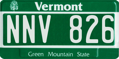 VT license plate NNV826