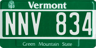 VT license plate NNV834