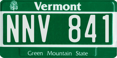 VT license plate NNV841