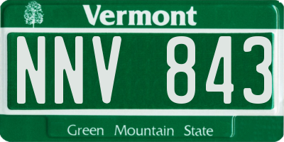 VT license plate NNV843