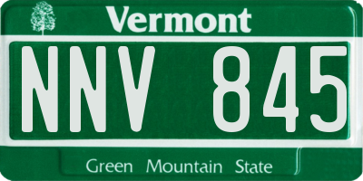 VT license plate NNV845