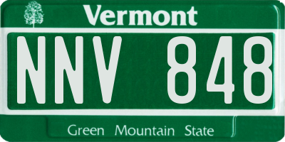 VT license plate NNV848