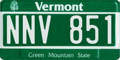 VT license plate NNV851