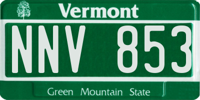 VT license plate NNV853