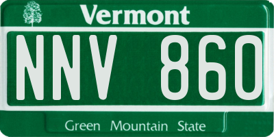 VT license plate NNV860