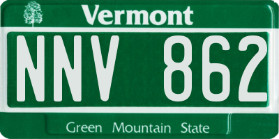 VT license plate NNV862