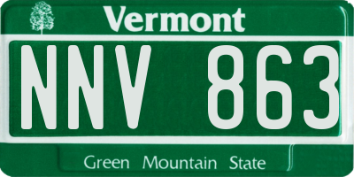 VT license plate NNV863