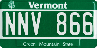 VT license plate NNV866