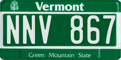 VT license plate NNV867