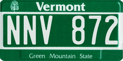 VT license plate NNV872
