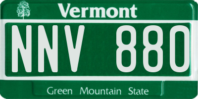 VT license plate NNV880