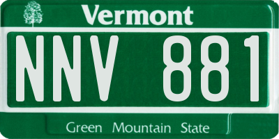 VT license plate NNV881