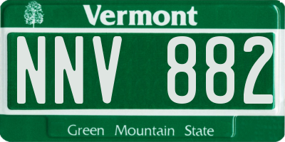 VT license plate NNV882
