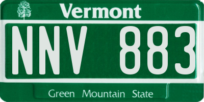 VT license plate NNV883