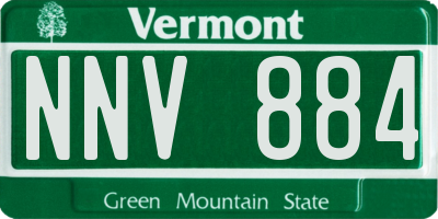 VT license plate NNV884
