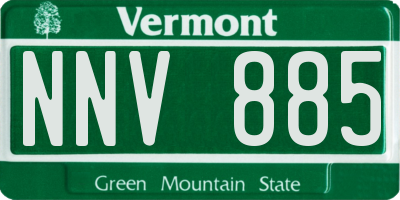 VT license plate NNV885