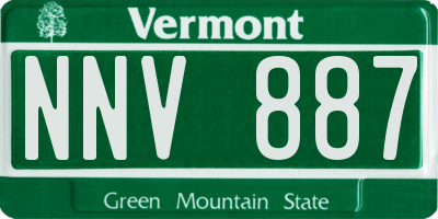 VT license plate NNV887