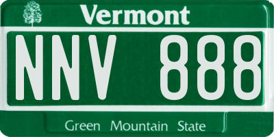 VT license plate NNV888
