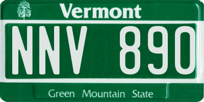 VT license plate NNV890