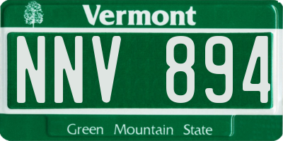 VT license plate NNV894