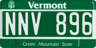 VT license plate NNV896