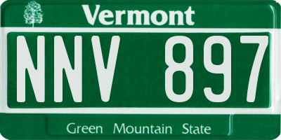 VT license plate NNV897