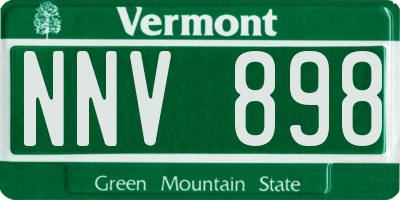 VT license plate NNV898