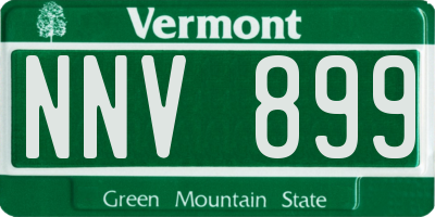 VT license plate NNV899