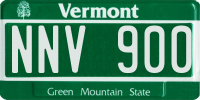 VT license plate NNV900
