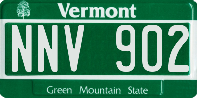 VT license plate NNV902