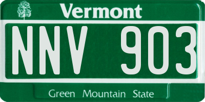 VT license plate NNV903