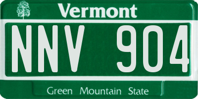 VT license plate NNV904