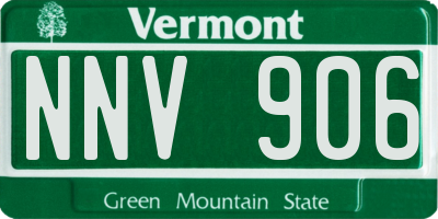 VT license plate NNV906