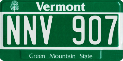 VT license plate NNV907